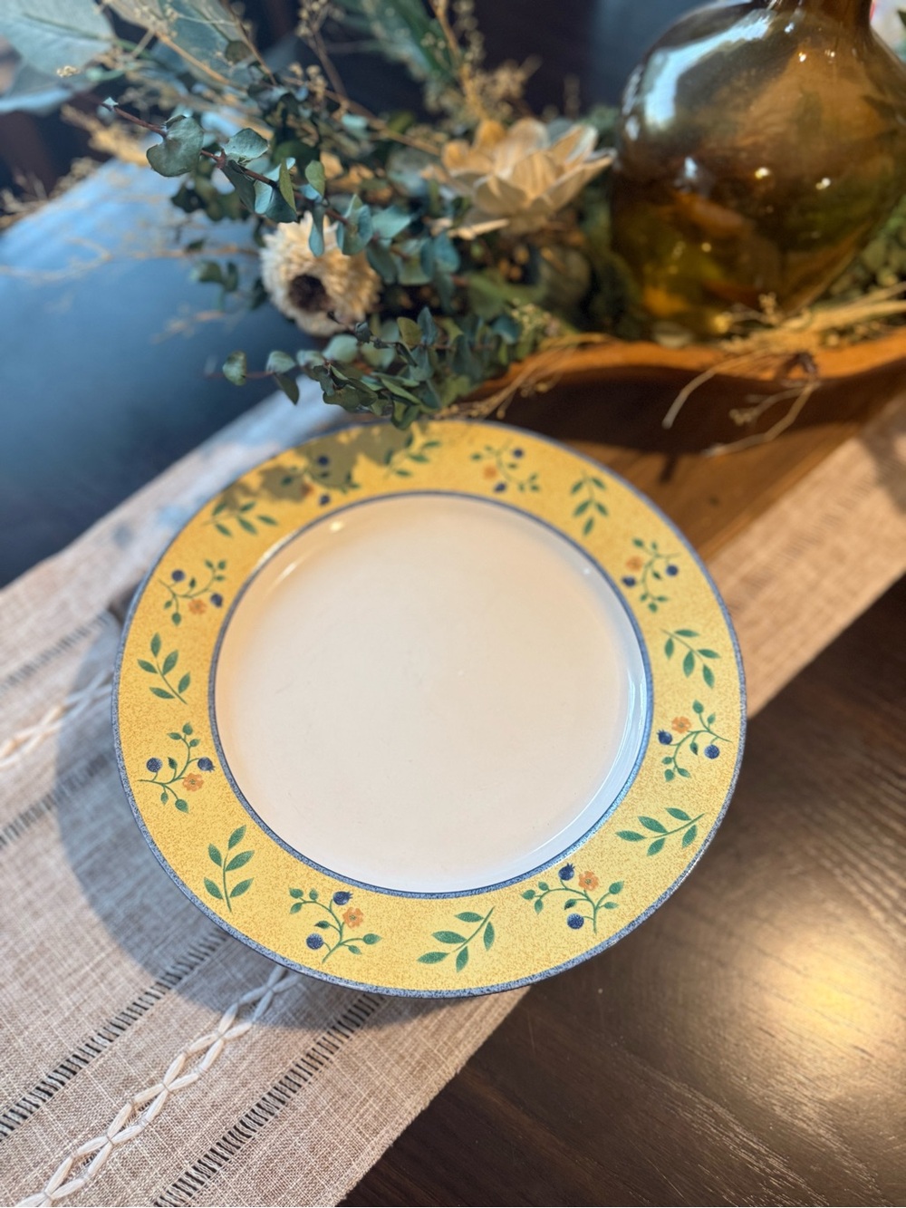 4-Petite Fleur Collection by Sango Dinner Plates 10 3/4”